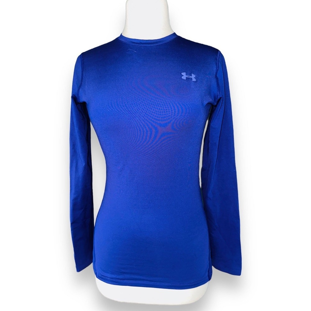 UA Under ARMOUR Fitted Long Sleeve Shirt Purple Medium Womens N6